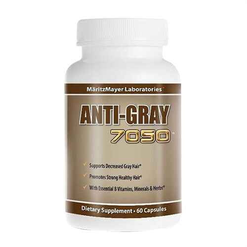 Viên uống  Anti Gray Hair 7050 của Mỹ 60 viên hỗ trợ phục hồi màu tóc tự nhiên và giảm tóc bạc