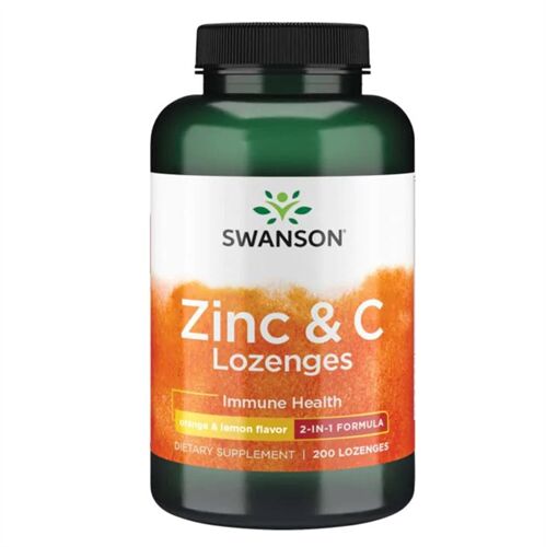 Viên ngậm Swanson Zinc & C 200 viên bổ sung vitamin c và kẽm của Mỹ