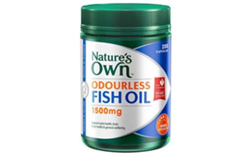 Nature's Own Odourless Fish Oil 1500mg 200 viên của Úc - Dầu cá chiết xuất tự nhiên
