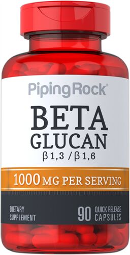 Viên uống hỗ trợ hệ thống miễn dịch Piping Rock Beta Glucan 1,3/1,6-D-Glucan 1000mg 90 viên của Mỹ