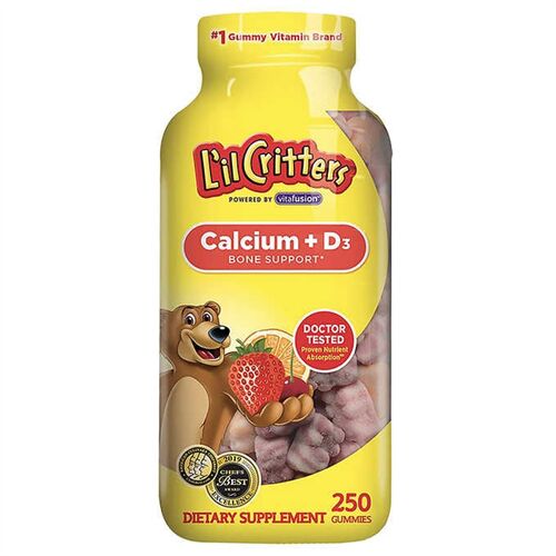 Kẹo gấu bổ sung L'il Critters Calcium + D3, Bone Support cho bé 250 viên của Mỹ