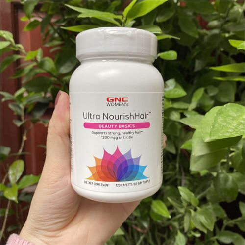 Viên uống Ultra NourishHair GNC 120 viên - Giúp tóc chắc khỏe 