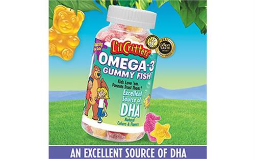 Omega 3 DHA Gummy Fish hộp 180 viên - Kẹo dẻo bổ sung Omega 3 DHA, Vitamin cho Bé
