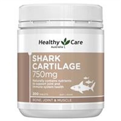 Sụn vi cá mập Healthy Care Shark Cartilage 750mg hộp 200 viên của Úc