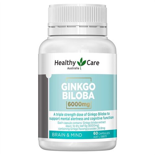 Viên uống Healthy Care Autralia Ginkgo Biloba 6000mg 60 viên của Úc