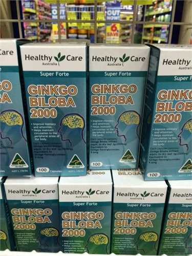 Viên uống tuần hoàn não GINKGO BILOBA chiết xuất từ bạch quả 2000mg Healthy Care Úc