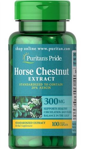 Viên uống Puritan's Pride Horse Chestnut Standardized Extract 300 mg 100 viên của Mỹ