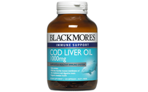 Blackmores Cod Liver Oil 1000mg Úc hộp 125 viên - Cho xương chắc khỏe