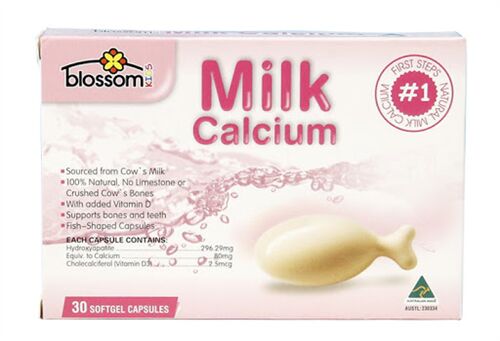 Sữa canxi cho bé - Milk Calcium Blossom For Kids của Úc hộp 30 viên
