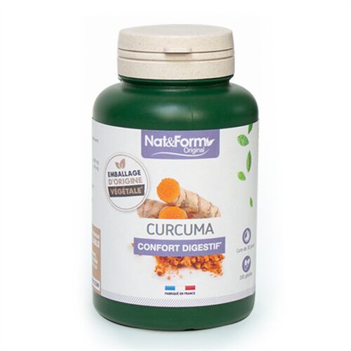 Tinh chất nghệ hữu cơ Nat&Form Curcuma Confort digestif 200 viên của Pháp