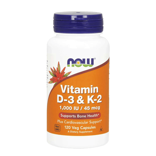 Viên Uống Now Vitamin D3 1000IU và K2 45mcg 120 Viên