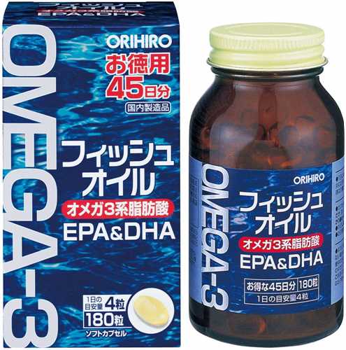 Viên uống dầu cá Omega 3 Orihiro 180 viên của Nhật Bản