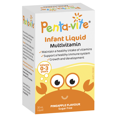 Siro bổ sung viamin cho bé dưới 3 tuổi Pentavite Infant Liquid Multivitamin của Úc
