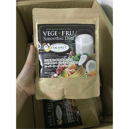 Bột rau củ quả hỗ trợ giảm cân Vege Fru Smoothie Diet 300g Nhật Bản vị dừa - 