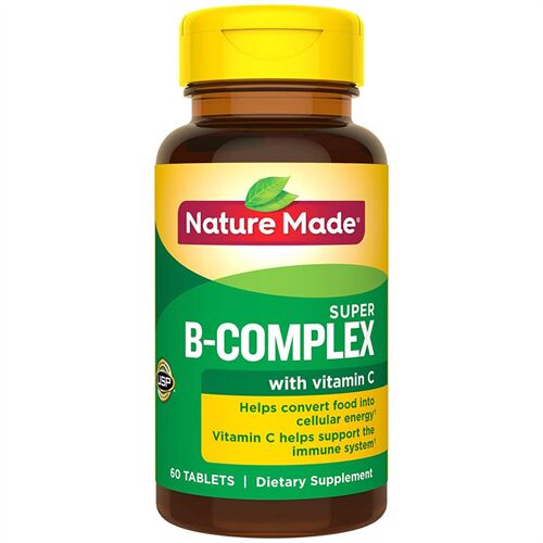 Viên uống bổ sung vitamin B Nature Made Super B-Complex hộp 60 viên của Mỹ