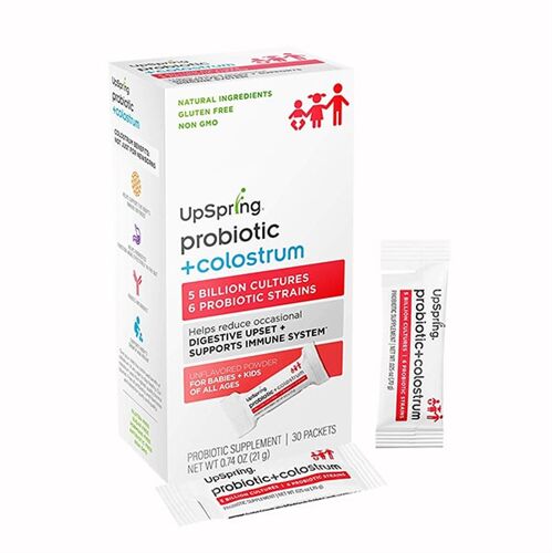 Men vi sinh và sữa bò non UpSpring Probiotic +Colostrum 30 gói của Mỹ