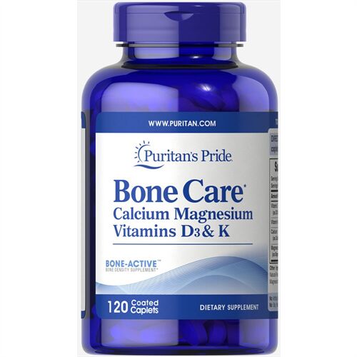 Viên uống bổ xương khớp Puritan's Pride Bone Care Calcium Magnesium Vitamin D3 & K 120 viên