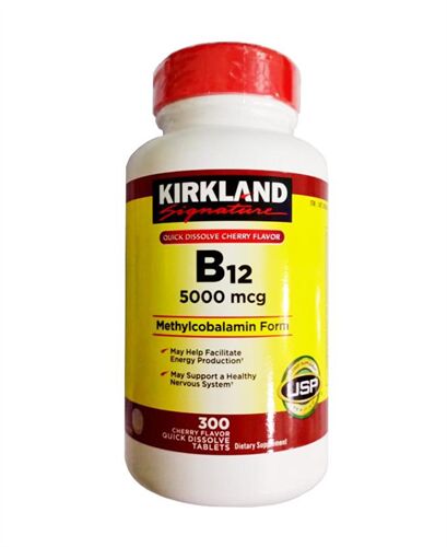 Vitamin B12 5000 mcg Kirkland 300 viên Mỹ - Tăng sức đề kháng