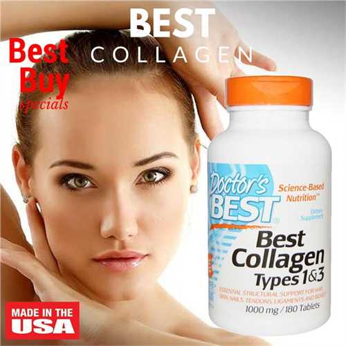 Collagen type 1&3 with Peptan Doctor's BEST 1000mg 180 viên của Mỹ