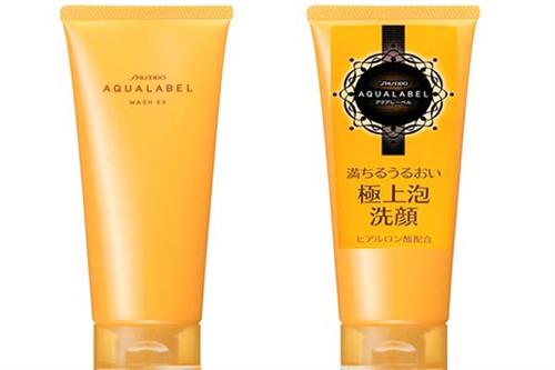 Sữa rửa mặt Shiseido Aqualabel wash EX 130g hộp màu vàng Nhật Bản