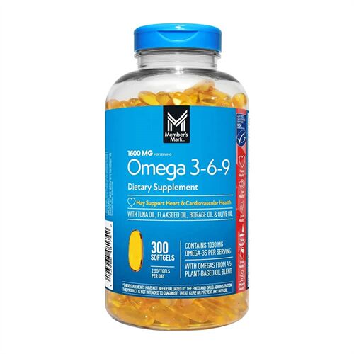 Viên uống hỗ trợ tim Simply Right Omega 3-6-9 Plus 300 viên của Mỹ 