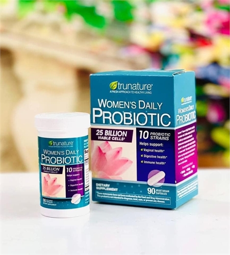 Viên uống bổ sung men vi sinh cho phụ nữ Trunature Women's Daily Probiotic hộp 90 viên của Mỹ