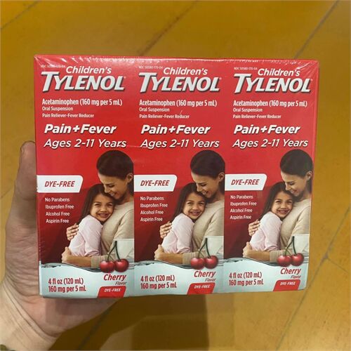 Siro hỗ trợ giảm đau hạ sốt cho trẻ 2-11 tuổi Children’s Tylenol Pain Fever 120ml (Vị Cherry) - set 3