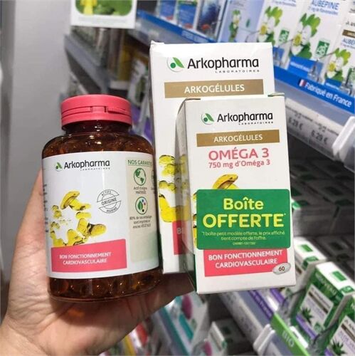 Viên uống omega 3 Arkopharma Arkogélules Oméga 3 set 180 viên của Pháp