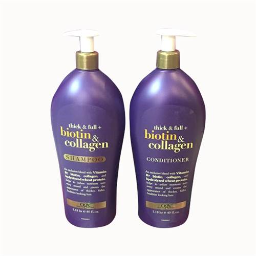 Bộ dầu gội, xả chống rụng và kích thích mọc tóc Thick & Full Organix Biotin & Collagen của Mỹ chai to 1.18l có vòi