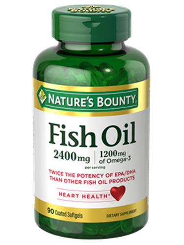 Viên uống dầu cá Nature's Bounty Fish Oil 2400 mg 90 viên của Mỹ