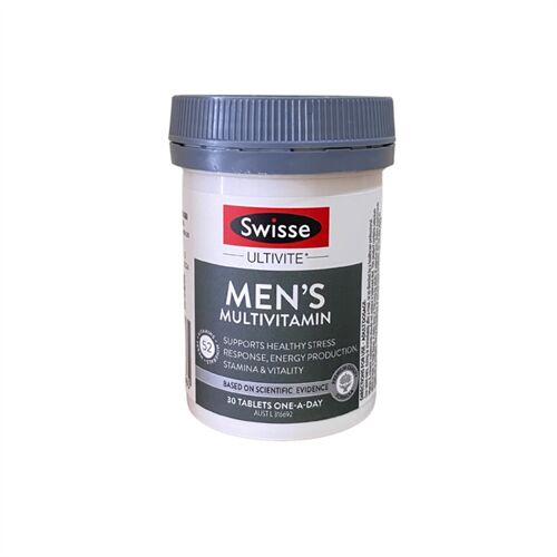 Viên uống bổ sung các vitamin và khoáng chất dành cho nam giới Swisse Men's Ultivite Multivitamin hộp 30 viên của Úc