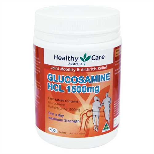 Thực phẩm chức năng Healthy Care Glucosamine HCL 1500mg hộp 400 viên của Úc