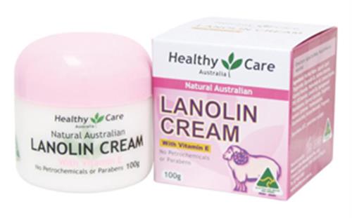Kem dưỡng da Healthy Care Lanolin Cream hộp 100g của Úc - Chiết xuất từ mỡ cừu