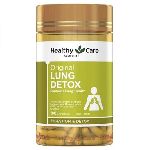 Viên uống Healthy Care Original Lung Detox 180 viên của Úc