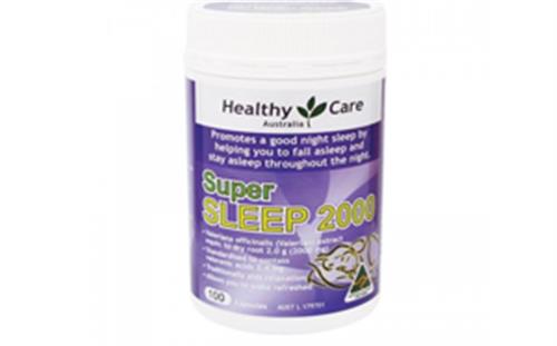 Viên uống hỗ trợ giấc ngủ Heathy Care Super Sleep 2000mg hộp 100 viên của Úc