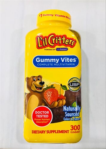 Kẹo dẻo bổ sung nhiều loại Vitamin L’il Critters Gummy Vites Complete Multivitamin 300 viên của Mỹ
