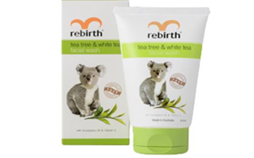 Sữa rửa mặt Rebirth tea tree white tea facial wash hộp 100ml của Úc