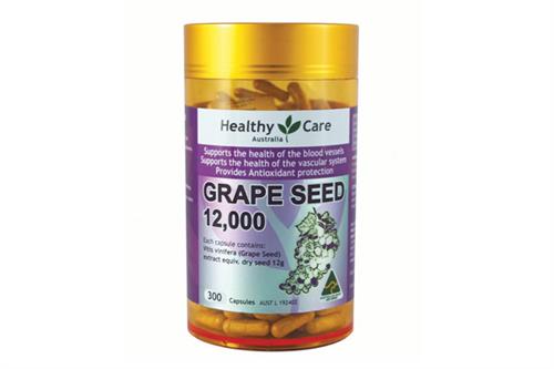 Healthy Care Grape seed Extract 12000 mg - Tinh chất hạt nho hộp 300 viên của Úc