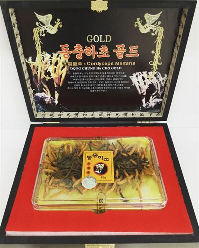 Đông trùng hạ thảo nguyên con - Gold Cordyceps Militaris Dong Chung Ha Cho Gold 45g của Hàn Quốc