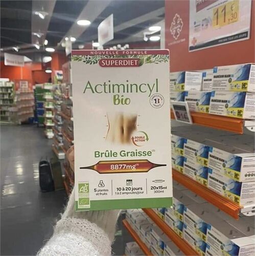 Superdiet Organic Actimincyl 20 ống - Hỗ trợ giảm cân của Pháp