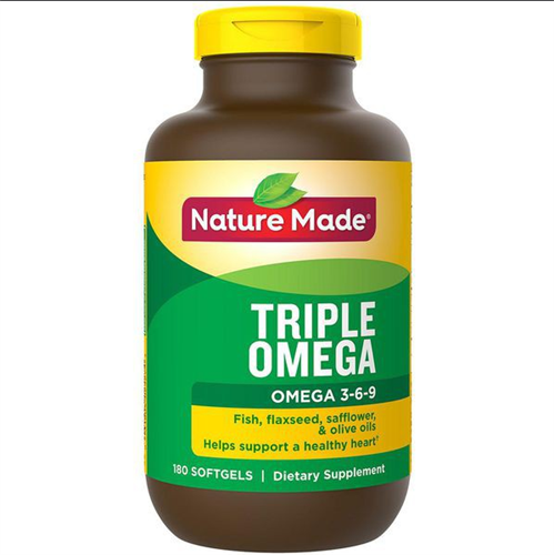 Omega 3 6 9 của Mỹ - Triple Omega, Omega 3 6 9 Nature Made hộp 180 viên