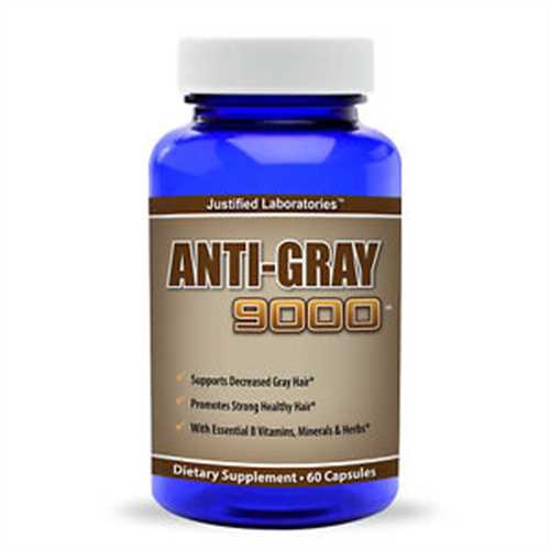 Viên uống Justified Laboratories  Anti Gray Hair 9000 của Mỹ 60 viên - hỗ trợ phục hồi màu tóc tự nhiên và giảm tóc bạc