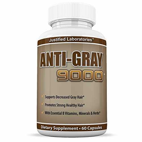 Viên uống Justified Laboratories  Anti Gray Hair 9000 của Mỹ 60 viên - hỗ trợ phục hồi màu tóc tự nhiên và giảm tóc bạc