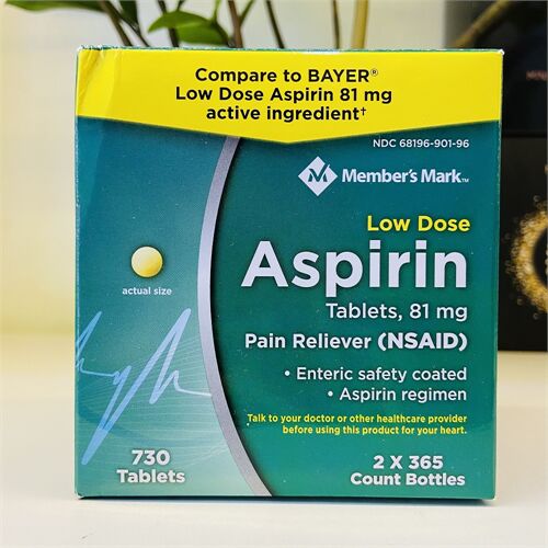 Viên uống Member’s Mark Aspirin 81mg 2x 365 viên (730 Tablets)
