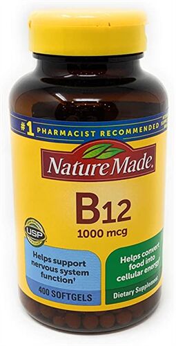 Viên uống bổ sung B12 vitamin 1000 mcg Nature Made hộp 400 viên của Mỹ
