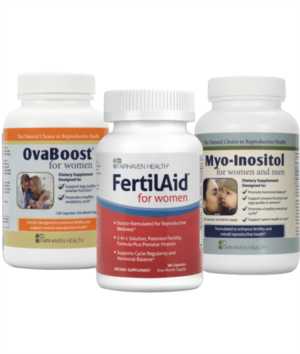 Bộ ba sản phẩm hỗ trợ cân bằng nội tiết tố ở nữ: OvaBoost, Myo-inositol và FertilAid for Women