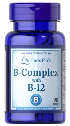 Viên uống bổ sung Vitamin B Puritan’s Pride B-Complex with B-12 90 viên của Mỹ