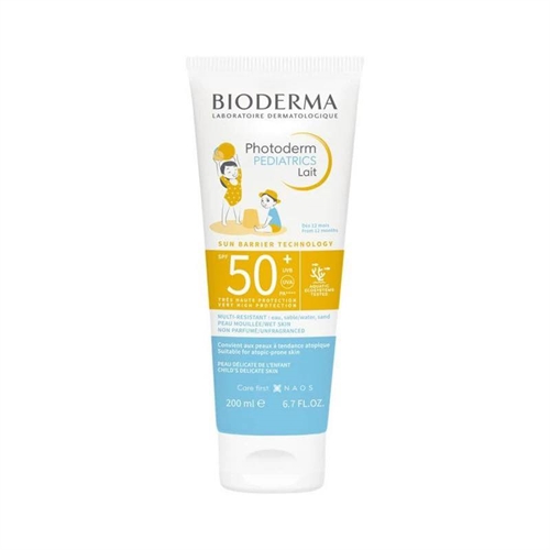 Kem chống nắng dành cho bé Bioderma Photoderm Pediatrics Lait SPF 50+ 200ml của Pháp