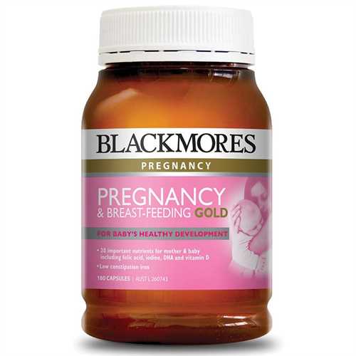 Vitamin tổng hợp blackmores pregnancy and breastfeeding gold 180 viên cho phụ nữ có thai và cho con bú date 3/2023