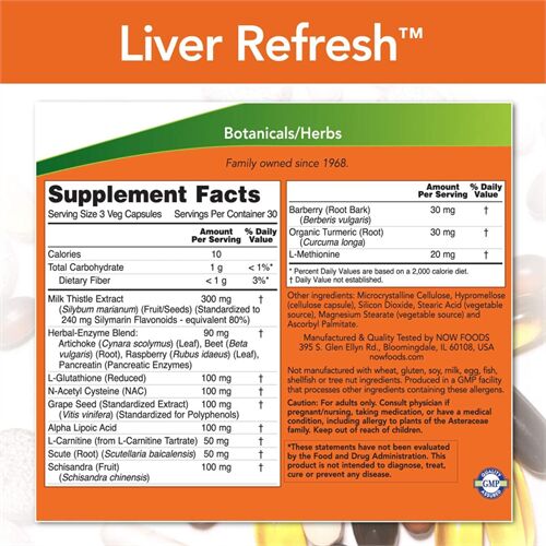 Now Liver Refresh 90 viên - Viên uống giúp thải độc gan